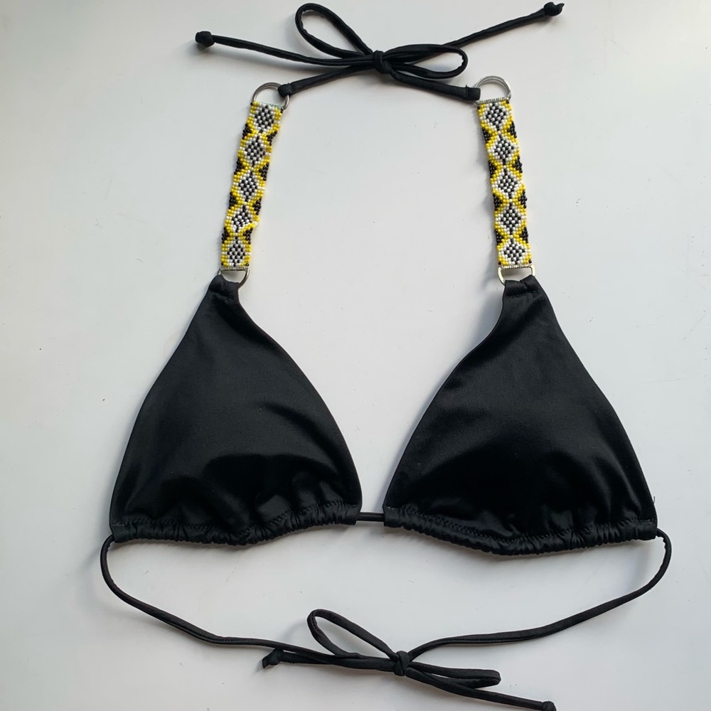 Victorias Secret Black M Triangle Bikini Swim Top